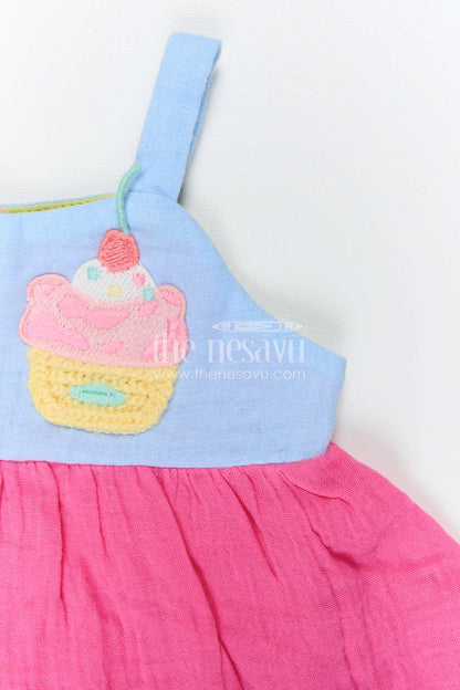 The Nesavu Baby Casual Sets Baby Girl Summer Outfit Set for Casual Outings and Playtime Nesavu Nesavu Baby Girl Muslin Cotton Summer Outfit Set With Colorful Top And Shorts For Daily Wear And Playtime