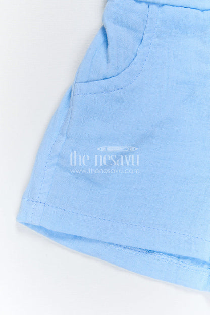 The Nesavu Baby Casual Sets Baby Girl Summer Outfit Set for Casual Outings and Playtime Nesavu Nesavu Baby Girl Muslin Cotton Summer Outfit Set With Colorful Top And Shorts For Daily Wear And Playtime