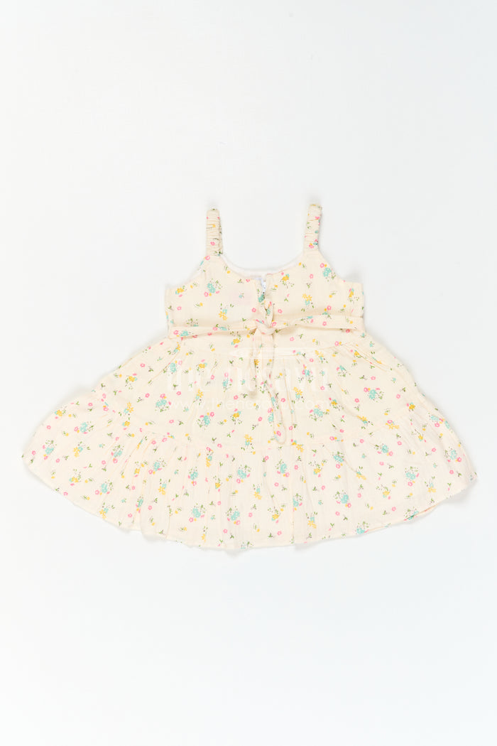 The Nesavu Baby Cotton Frocks Baby Girl Sundress for Garden Party Moments Nesavu Nesavu Baby Girl Sundress For Garden Party Moments With Muslin Cotton And Floral Print