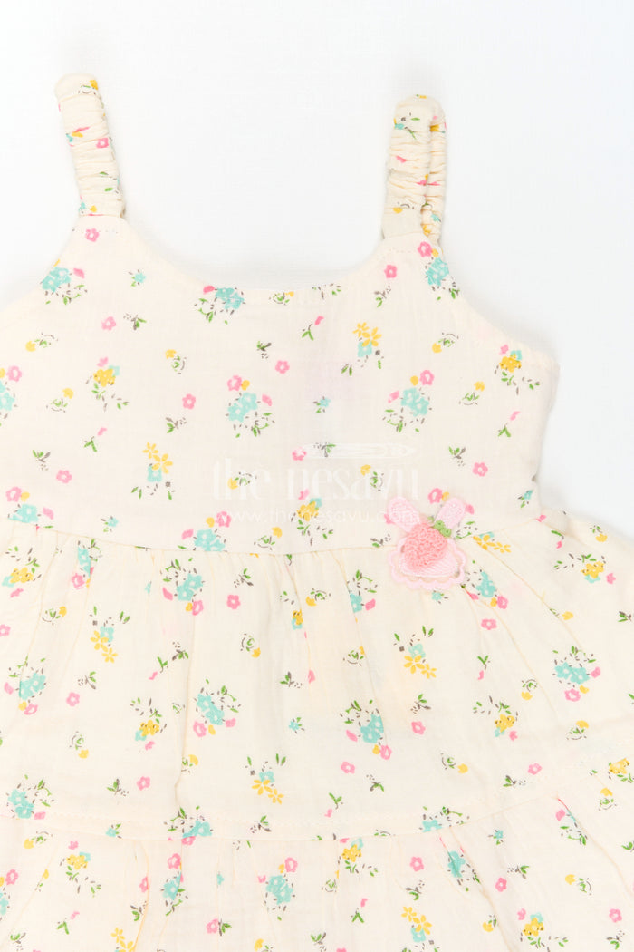 The Nesavu Baby Cotton Frocks Baby Girl Sundress for Garden Party Moments Nesavu Nesavu Baby Girl Sundress For Garden Party Moments With Muslin Cotton And Floral Print