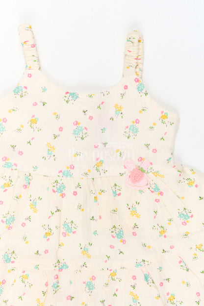 The Nesavu Baby Cotton Frocks Baby Girl Sundress for Garden Party Moments Nesavu Nesavu Baby Girl Sundress For Garden Party Moments With Muslin Cotton And Floral Print