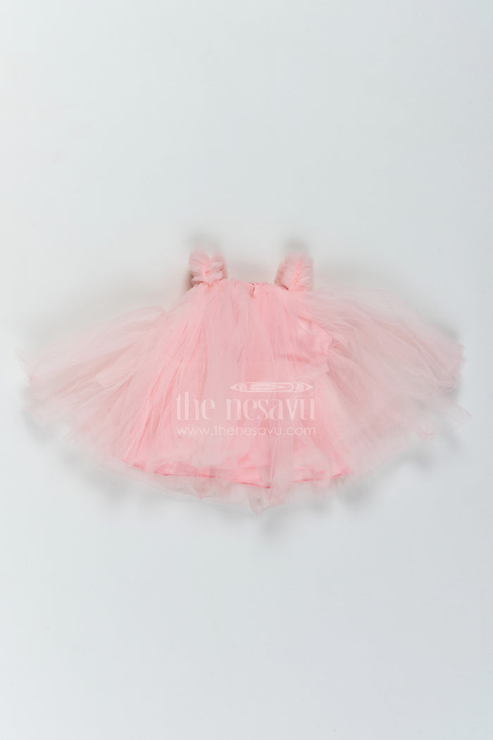 The Nesavu Girls Fancy Party Frock Baby Girl Tulip Frock for Cake Cutting and Birthday Portraits Nesavu Nesavu Baby Girl Tulip Net Frock For Cake Cutting Birthday Portraits Milestone Parties And Celebrations