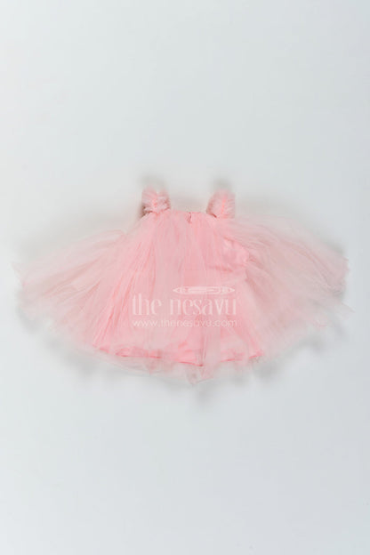 The Nesavu Girls Fancy Party Frock Baby Girl Tulip Frock for Cake Cutting and Birthday Portraits Nesavu Nesavu Baby Girl Tulip Net Frock For Cake Cutting Birthday Portraits Milestone Parties And Celebrations