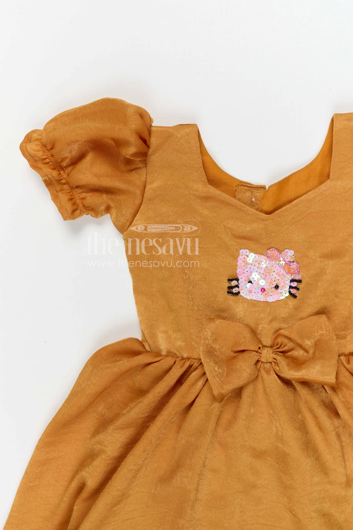The Nesavu Girls Cotton Frock Baby Girl Velvet Frock for Birthdays and Party Wear Nesavu Nesavu baby girl velvet frock for birthdays and party wear with bow detail and comfortable flared design