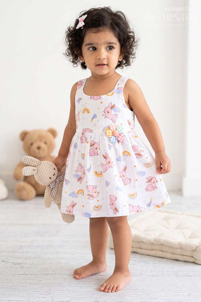 Baby Printed Frock for Casual Festive Visits