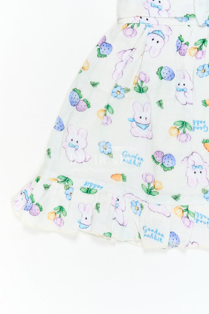 The Nesavu Baby Cotton Frocks Baby Printed Frock for Garden Playdates Nesavu Nesavu Baby Printed Frock For Garden Playdates With Muslin Cotton Comfort And Bunny Print