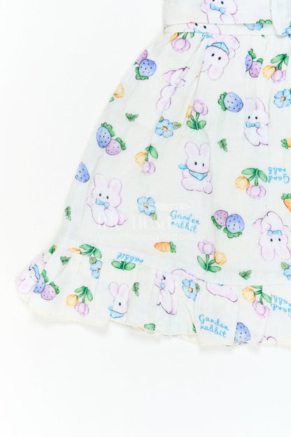 The Nesavu Baby Cotton Frocks Baby Printed Frock for Garden Playdates Nesavu Nesavu Baby Printed Frock For Garden Playdates With Muslin Cotton Comfort And Bunny Print