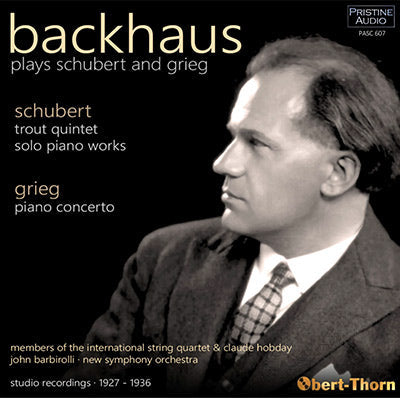 BACKHAUS plays Schubert and Grieg (1927-36) - PASC607 - CD