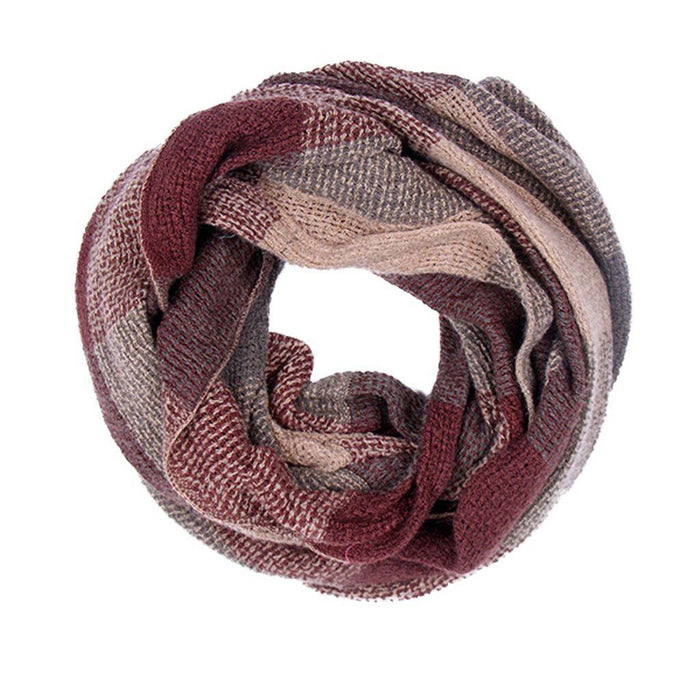 Basket Weave Lightweight Box Check Snood - Heritage Traditions