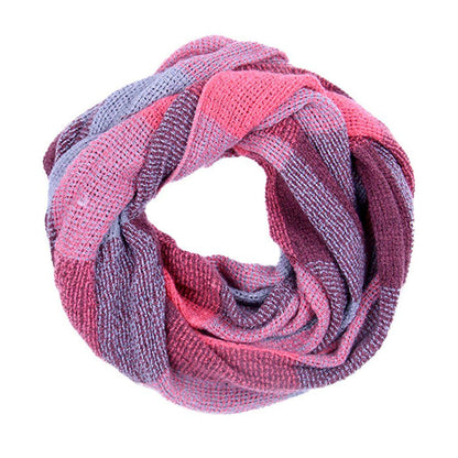 Basket Weave Lightweight Box Check Snood - Heritage Traditions