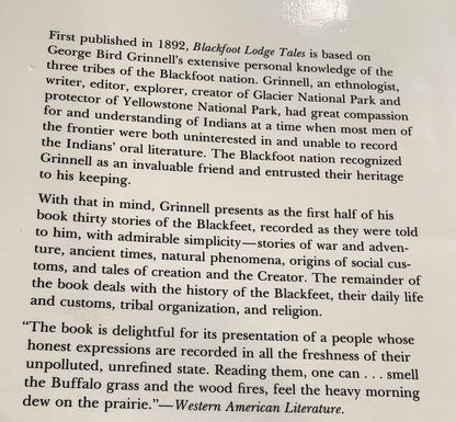BOOKS - Blackfoot Lodge Tales - The Story of a Prairie People