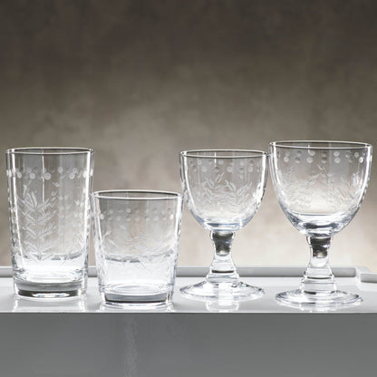 Botanical Etched Glassware Collection — Set of 4 - Drinkware by Carlyle Avenue
