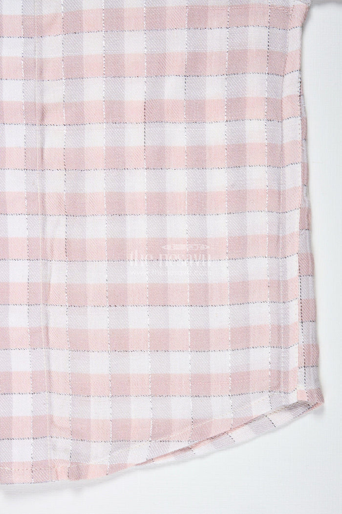 The Nesavu Boys Cotton Shirt Boys Beige Checkered Shirt in Cotton Blend for Everyday Comfort and Style Nesavu Nesavu Boys Cotton Blend Check Shirt Everyday Wear School Family Time Casual Outings