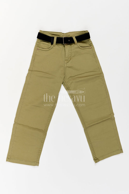 Boys Belted Cotton Pants for Parties Family Outings and Smart Casual Wear