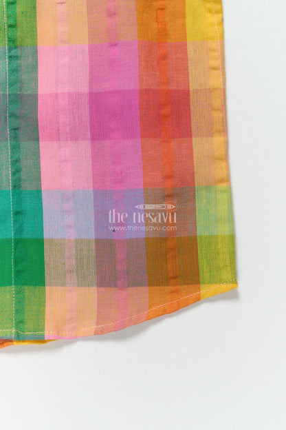 The Nesavu Boys Cotton Shirt Boys Casual Shirt for Family Outings and Everyday Wear Nesavu Nesavu boys multicolour check shirt cotton birthdays casual events daily wear