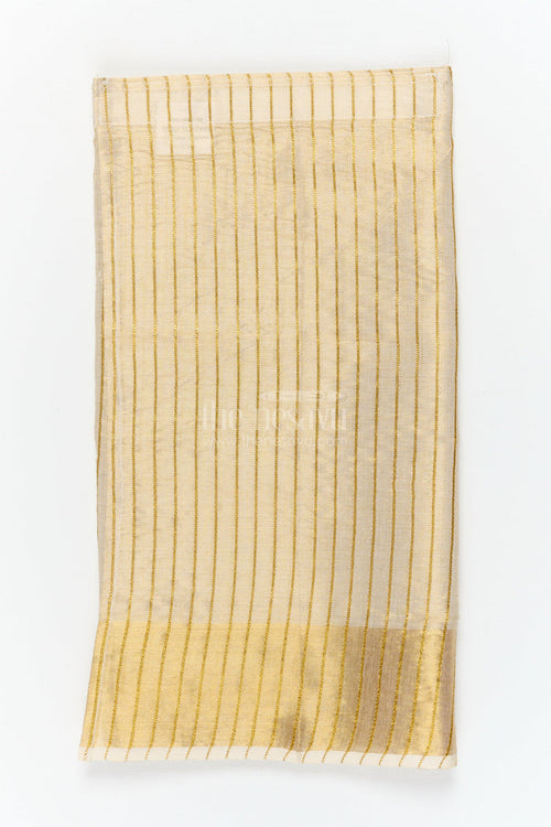 The Nesavu Boys Vesti Boys Checked Vesti for Festivals and Traditional Ceremonies Nesavu 14 (6M) / Cream / Cotton D043A-14 Nesavu Kerala cotton boys vesti with checks – perfect for festivals, poojas, and cultural occasions