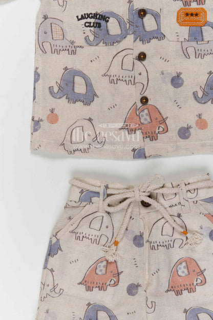 The Nesavu Boys Casual Set Boys Cotton Co Ord Set for Playtime and Daily Wear Nesavu Nesavu boys cotton co ord set for playtime and daily wear with fun printed design and breathable comfort