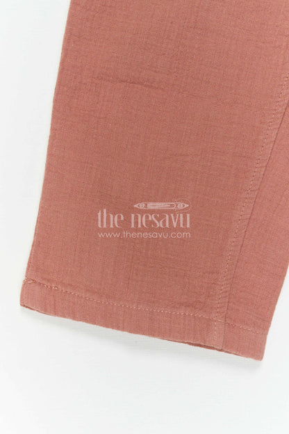 The Nesavu Boys Pant Boys Cotton Pants for Casual Wear and Everyday Comfort Nesavu Nesavu Boys Muslin Cotton Pants For Casual Wear Breathable Comfortable Everyday Outfit For Kids