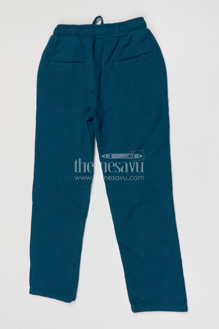 The Nesavu Boys Pant Boys Cotton Pants for Everyday Comfort and Casual Wear Nesavu Nesavu boys muslin cotton pants comfortable everyday casual wear for kids