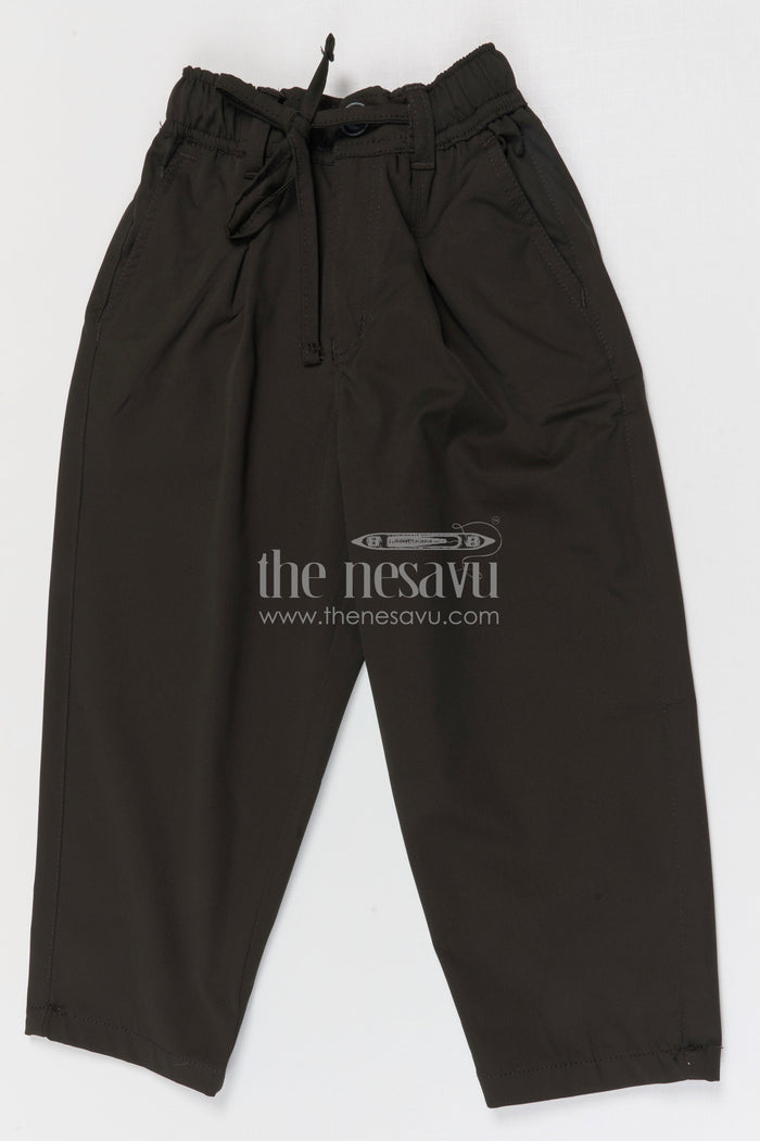 The Nesavu Boys Pant Boys Cotton Pants for School and Everyday Casual Wear Nesavu 22 (4Y) / Green / Cotton BWP028B-22 Nesavu boys cotton twill pants for school and everyday casual wear for kids
