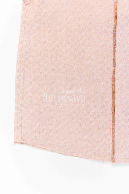 The Nesavu Boys Cotton Shirt Boys Cotton Shirt for Birthday Lunch Outings Nesavu Nesavu Boys Cotton Shirt For Birthday Lunch Outings With Mandarin Collar And Textured Finish