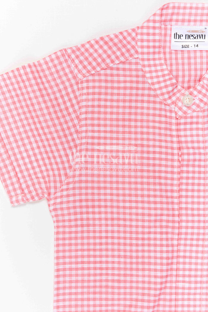 The Nesavu Boys Cotton Shirt Boys Cotton Shirt for Casual Outings and Daily Wear Nesavu Nesavu Boys Cotton Checked Shirt For Casual Outings And Daily Wear With Breathable Comfortable Fabric