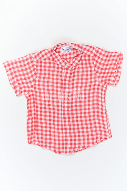 The Nesavu Boys Cotton Shirt Boys Cotton Shirt for Casual Outings and Everyday Comfort Nesavu Nesavu Boys Cotton Checked Shirt For Casual Outings And Everyday Wear With Breathable Comfortable Fabric