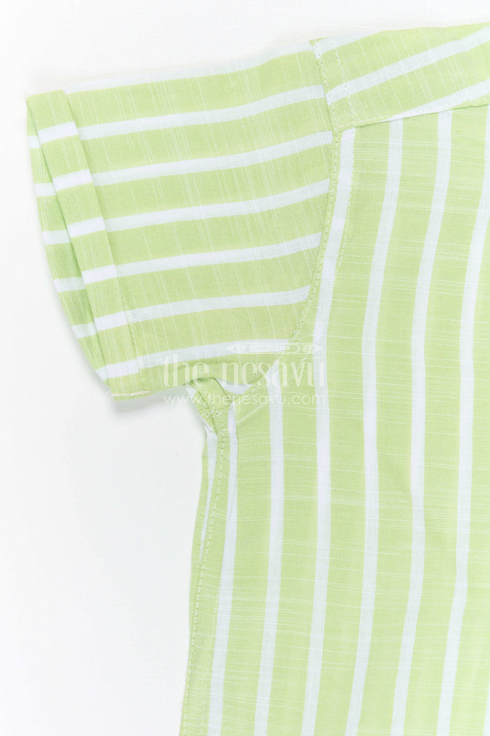 The Nesavu Boys Cotton Shirt Boys Cotton Shirt for Daily Wear and Outdoor Play Nesavu Nesavu Boys Cotton Striped Shirt For Daily Wear And Outdoor Play With Breathable Comfortable Fabric