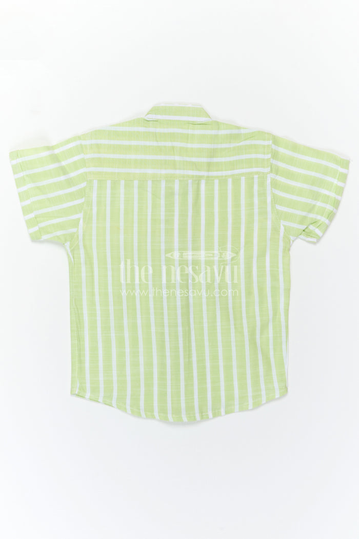 The Nesavu Boys Cotton Shirt Boys Cotton Shirt for Daily Wear and Outdoor Play Nesavu Nesavu Boys Cotton Striped Shirt For Daily Wear And Outdoor Play With Breathable Comfortable Fabric
