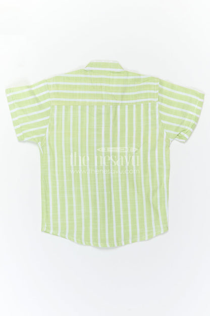The Nesavu Boys Cotton Shirt Boys Cotton Shirt for Daily Wear and Outdoor Play Nesavu Nesavu Boys Cotton Striped Shirt For Daily Wear And Outdoor Play With Breathable Comfortable Fabric