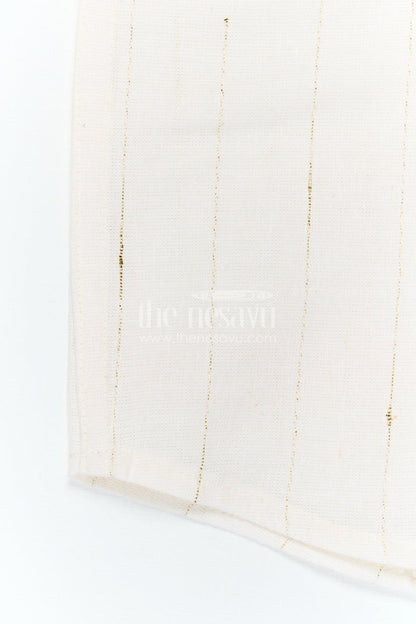The Nesavu Boys Cotton Shirt Boys Cotton Shirt for Festive Occasions and Traditional Wear Nesavu Nesavu Boys Cotton Shirt With Zari Design For Festive Occasions And Traditional Wear With Breathable Comfort