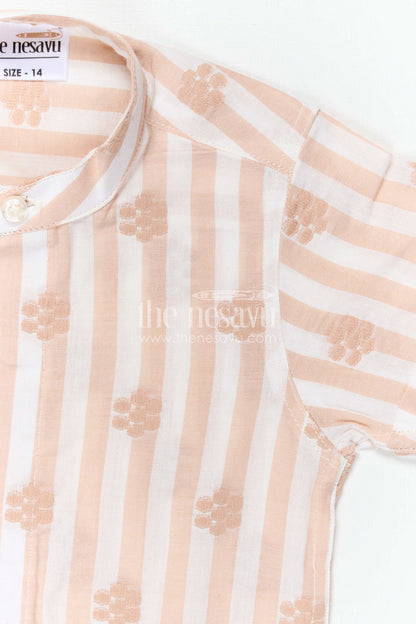The Nesavu Boys Cotton Shirt Boys Cotton Shirt for Festive Outings and Casual Wear Nesavu Nesavu Boys Cotton Embroidered Shirt For Festive Outings And Smart Casual Wear With Breathable Fabric