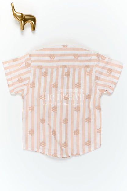 The Nesavu Boys Cotton Shirt Boys Cotton Shirt for Festive Outings and Casual Wear Nesavu Nesavu Boys Cotton Embroidered Shirt For Festive Outings And Smart Casual Wear With Breathable Fabric