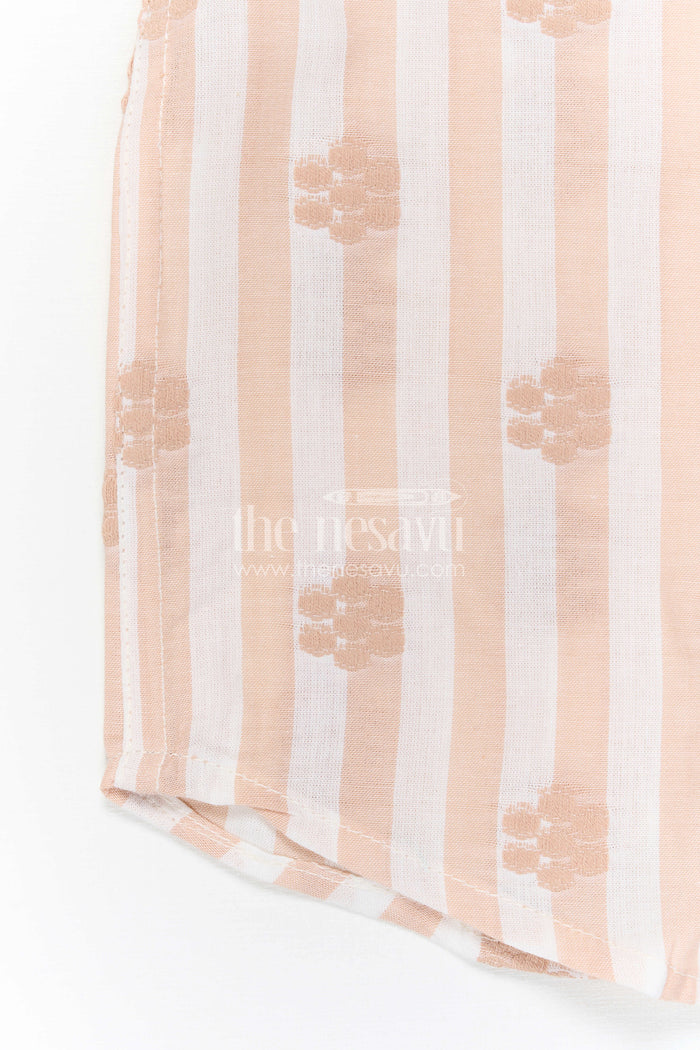 The Nesavu Boys Cotton Shirt Boys Cotton Shirt for Festive Outings and Casual Wear Nesavu Nesavu Boys Cotton Embroidered Shirt For Festive Outings And Smart Casual Wear With Breathable Fabric