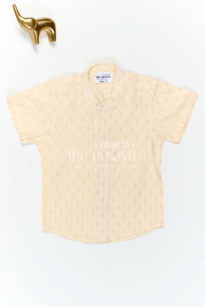 The Nesavu Boys Cotton Shirt Boys Cotton Shirt for Festive Outings and Traditional Wear Nesavu Nesavu Boys Cotton Butti Shirt For Festive Outings And Traditional Wear With Breathable Comfortable Fabric