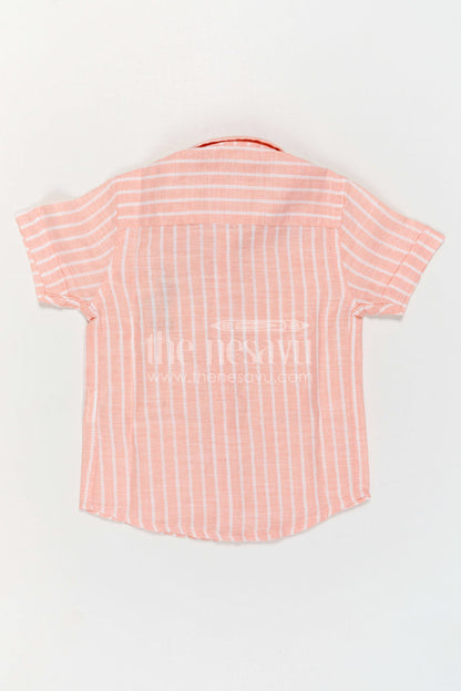 The Nesavu Boys Cotton Shirt Boys Cotton Shirt for Outings and Everyday Wear Nesavu Nesavu Boys Cotton Striped Shirt For Casual Outings Breathable Comfortable Everyday Wear For Kids
