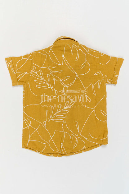 The Nesavu Boys Cotton Shirt Boys Cotton Shirt for Playful Dates and Everyday Comfort Nesavu Nesavu Boys Muslin Cotton Shirt For Casual Outings Breathable Comfortable Everyday Wear For Kids