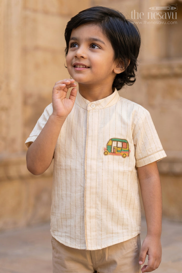 Boys Cotton Shirt for School Celebration Day