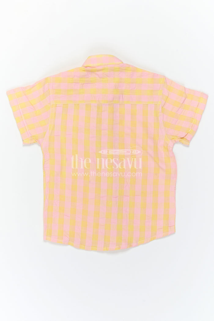 The Nesavu Boys Cotton Shirt Boys Cotton Shirt for Summer Outings and Casual Day Wear Nesavu Nesavu Boys Cotton Checked Shirt For Summer Outings And Casual Daily Wear With Breathable Fabric