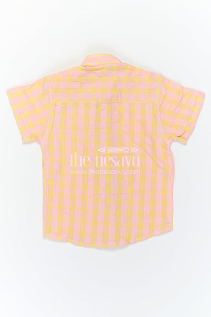 The Nesavu Boys Cotton Shirt Boys Cotton Shirt for Summer Outings and Casual Day Wear Nesavu Nesavu Boys Cotton Checked Shirt For Summer Outings And Casual Daily Wear With Breathable Fabric
