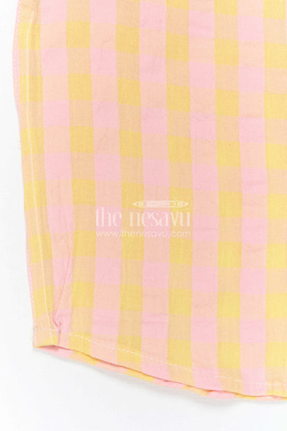 The Nesavu Boys Cotton Shirt Boys Cotton Shirt for Summer Outings and Casual Day Wear Nesavu Nesavu Boys Cotton Checked Shirt For Summer Outings And Casual Daily Wear With Breathable Fabric