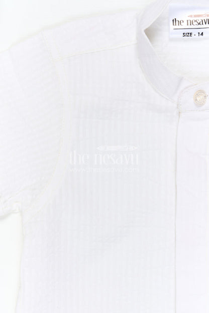 The Nesavu Boys Cotton Shirt Boys Cotton Shirt for Summer Outings and Lightweight Comfort Nesavu Nesavu Boys Seersucker Cotton Shirt For Summer Outings And Daily Wear With Lightweight Breathable Fabric
