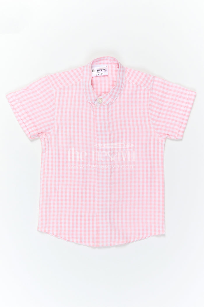 The Nesavu Boys Cotton Shirt Boys Cotton Shirt for Summer Outings and Lightweight Nesavu Nesavu Boys Seersucker Cotton Shirt For Summer Outings And Lightweight Daily Wear With Breathable Fabric