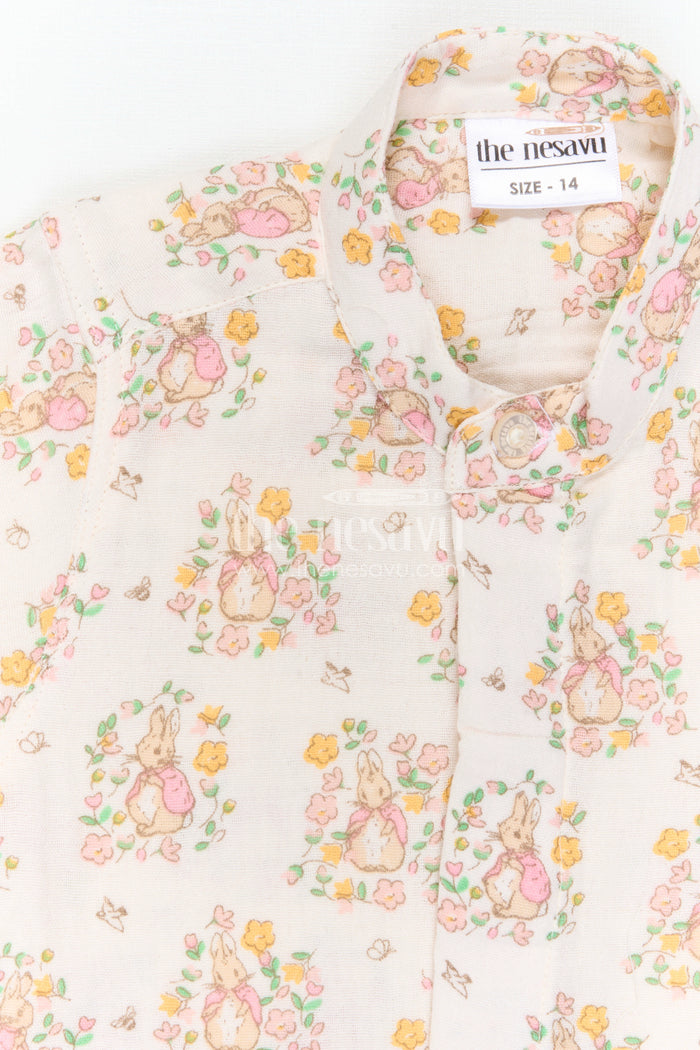 The Nesavu Boys Cotton Shirt Boys Cotton Shirt for Summer Outings and Playful Day Wear Nesavu Nesavu Boys Muslin Cotton Printed Shirt For Summer Outings And Daily Wear With Breathable Lightweight Fabric