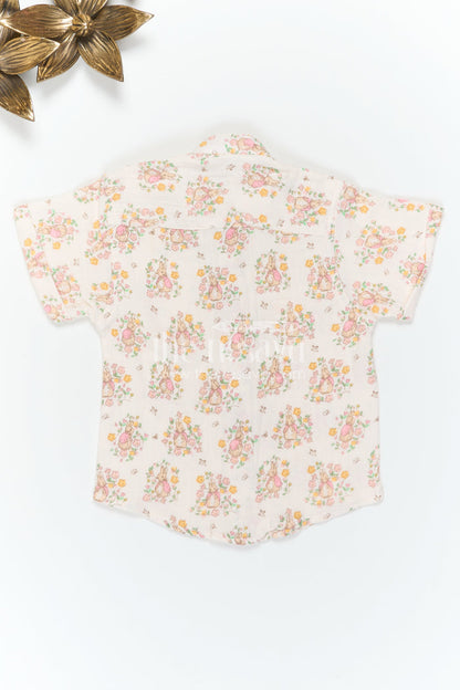 The Nesavu Boys Cotton Shirt Boys Cotton Shirt for Summer Outings and Playful Day Wear Nesavu Nesavu Boys Muslin Cotton Printed Shirt For Summer Outings And Daily Wear With Breathable Lightweight Fabric
