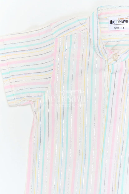 The Nesavu Boys Cotton Shirt Boys Cotton Shirt for Summer Outings and Vacation Wear Nesavu Nesavu Boys Cotton Striped Shirt For Summer Outings And Vacation Wear With Breathable Comfortable Fabric