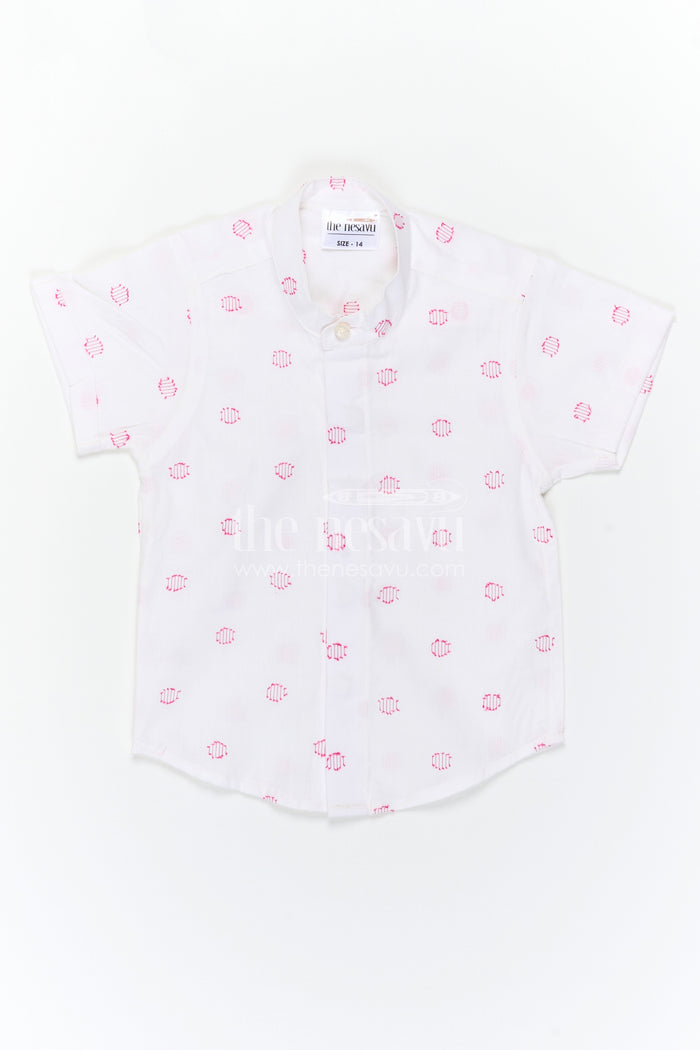 The Nesavu Boys Cotton Shirt Boys Cotton Shirt for Summer Wear and Everyday Comfort Nesavu Nesavu Boys Cotton Shirt For Summer Wear And Daily Comfort With Breathable Lightweight Fabric