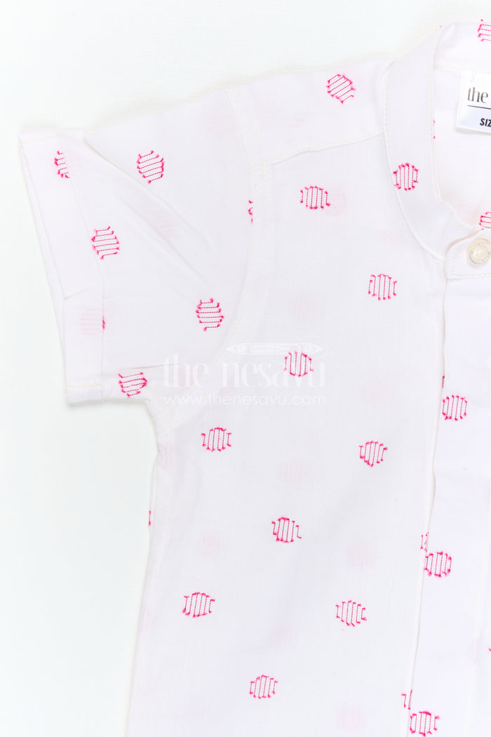 The Nesavu Boys Cotton Shirt Boys Cotton Shirt for Summer Wear and Everyday Comfort Nesavu Nesavu Boys Cotton Shirt For Summer Wear And Daily Comfort With Breathable Lightweight Fabric