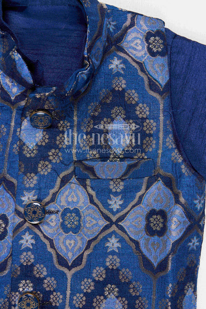 Boys Dhoti Set with Jacket for Traditional Ceremonies and Celebrations