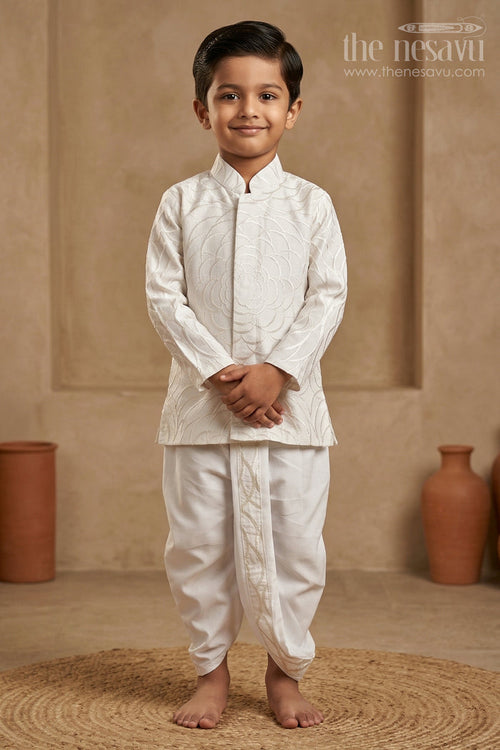 Boys Dothi Set with Mirror and Sequence Embroidery Ethnic Festive Wear